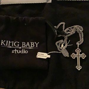 King baby cross necklace